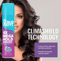 rave texture finish on hair showing natural shine and added volume