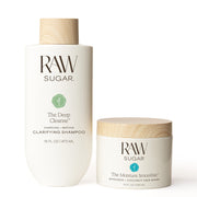 Raw Sugar duo front packaging showing both products for an effective cleanse and hydrate routine