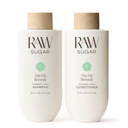 RAW SUGAR duo front packaging shows both bottles and benefits