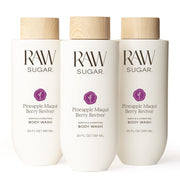 RAW SUGAR front bottle showing Pineapple Maqui Berry label and vibrant packaging benefit: clear product ID