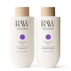 RAW SUGAR front packaging showing both 16 fl oz bottles and branding benefits