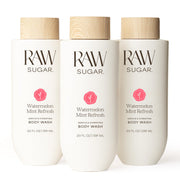 RAW SUGAR front packaging showing watermelon mint scent and benefits