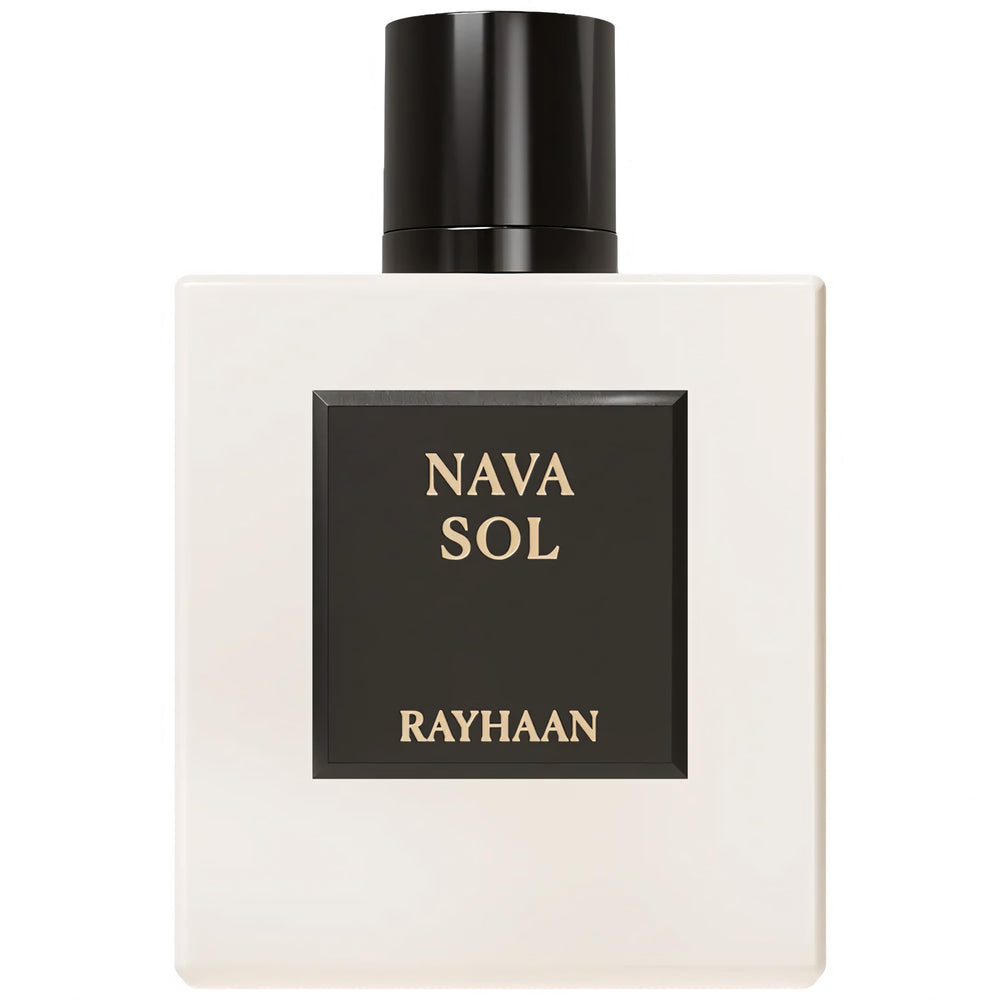RAYHAAN front bottle shot showing elegant design and premium appeal