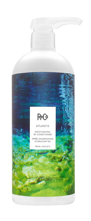 R+Co ATLANTIS front bottle shows large 33.8 oz size and salon value