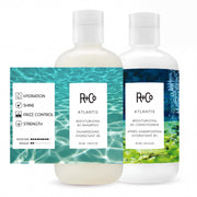 R+Co Atlantis front packaging showing the two 8.5oz bottles and hydration benefits