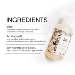 R+Co biotin ingredient visual representing strength and fuller-looking hair