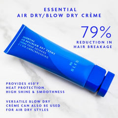 R+Co BLEU application on damp hair demonstrating even distribution and frizz control