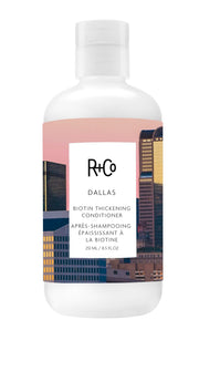 R+Co bottle front view showing label and size for easy recognition and benefit