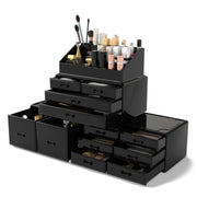 READAEER front view organizer showing tidy cosmetics and space-saving benefit