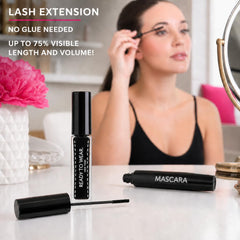 Ready To Wear fibers applied between mascara coats demonstrating simple sandwich method