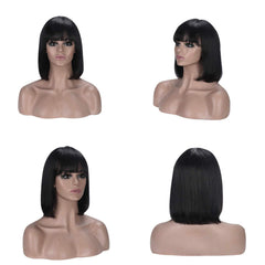 Rebasar back of wig showing cap and adjustable straps for secure fit