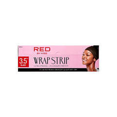 Red by Kiss strip applied to hair edges demonstrating sleek hold and neat finish benefit