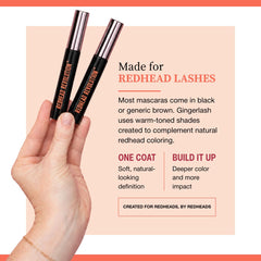 Redhead Revolution swatch on paper showing honest auburn color payoff