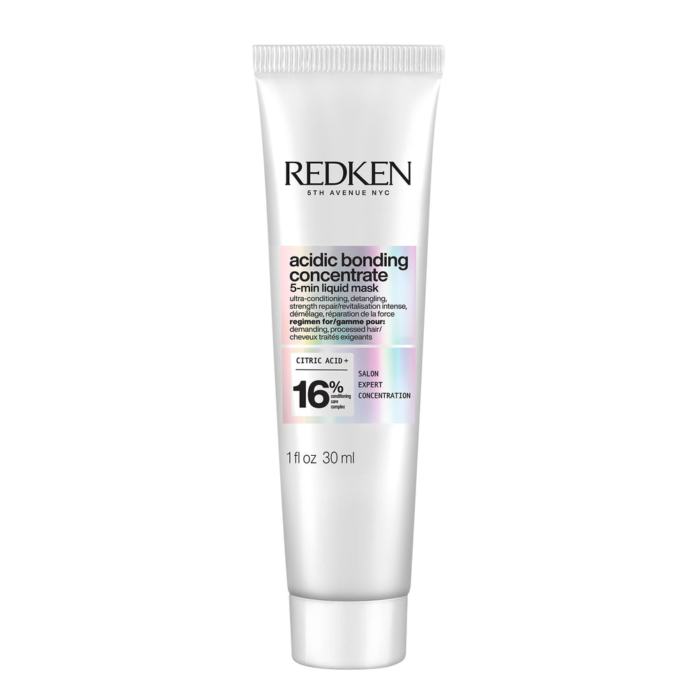 Redken mask front packaging showing product and quick five-minute treatment benefit