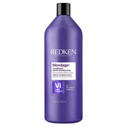 Redken Blondage front bottle showing brand and purple conditioner benefit