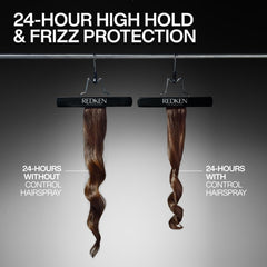 Redken Control Hairspray 28 used on an updo demonstrating strong hold and frizz control