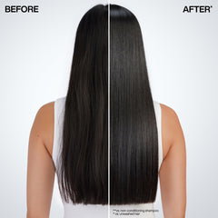 Redken gloss transition swirl demonstrating cream-to-gloss shine result