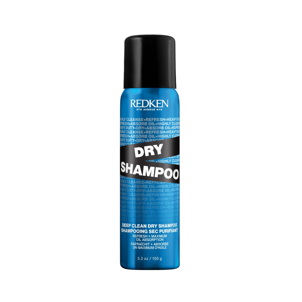 Redken front packaging showing Deep Clean Dry Shampoo benefit