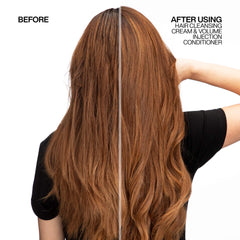 Redken cream texture dispensing from pump for easy application benefit