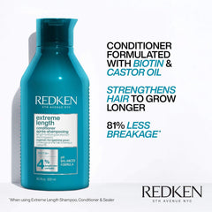 Redken Extreme Length creamy texture close-up showing smooth conditioning formula