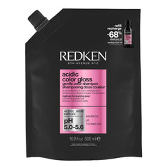 Redken front bottle showing label and glossy color protection benefit