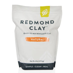 Redmond Clay front packaging showing brand and 6 lb bag for easy storage