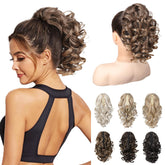 REECHO front view showing full curly ponytail and warm color benefits