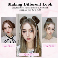 REECHO cat ear buns placed high for playful cosplay benefit