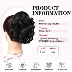 REECHO close-up of small claw clip demonstrating secure grip for fine hair