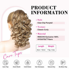 REECHO close-up of HYOUITSU fiber curls showing soft texture and natural look