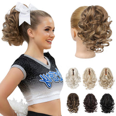 REECHO front view of 9-inch ponytail showing natural volume benefit