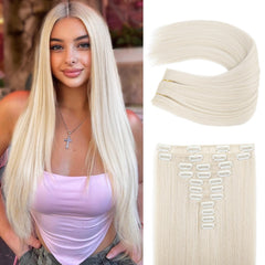 REECHO front view of platinum blonde 11PCS set showing full kit and packaging benefit instant transformation