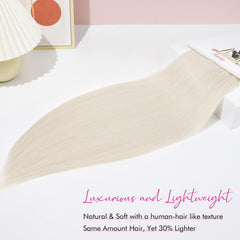 REECHO straight 24-inch fiber texture and low sheen showing natural movement benefit