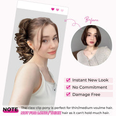 REECHO model wearing ponytail demonstrating quick everyday styling benefit