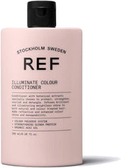 REF pump and label detail highlighting ingredients and easy dispensing benefits