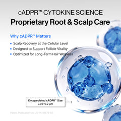 Refilled scalp massage in use demonstrating comfortable, even serum distribution