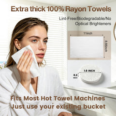 Reitow towel expanding inside a hot towel dispenser for quick warm compress preparation