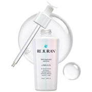 REJURAN front bottle showing ampoule packaging and clear brightening benefit