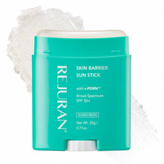 REJURAN sun stick front packaging showing SPF 50 benefit