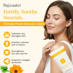Rejuvaskin tube close-up displaying creamy texture and easy dispensing benefit