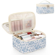 Relavel floral bag front view showing compact organized design and portability