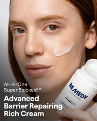 Remedy Science rich cream texture in jar demonstrating thick moisturizing formula