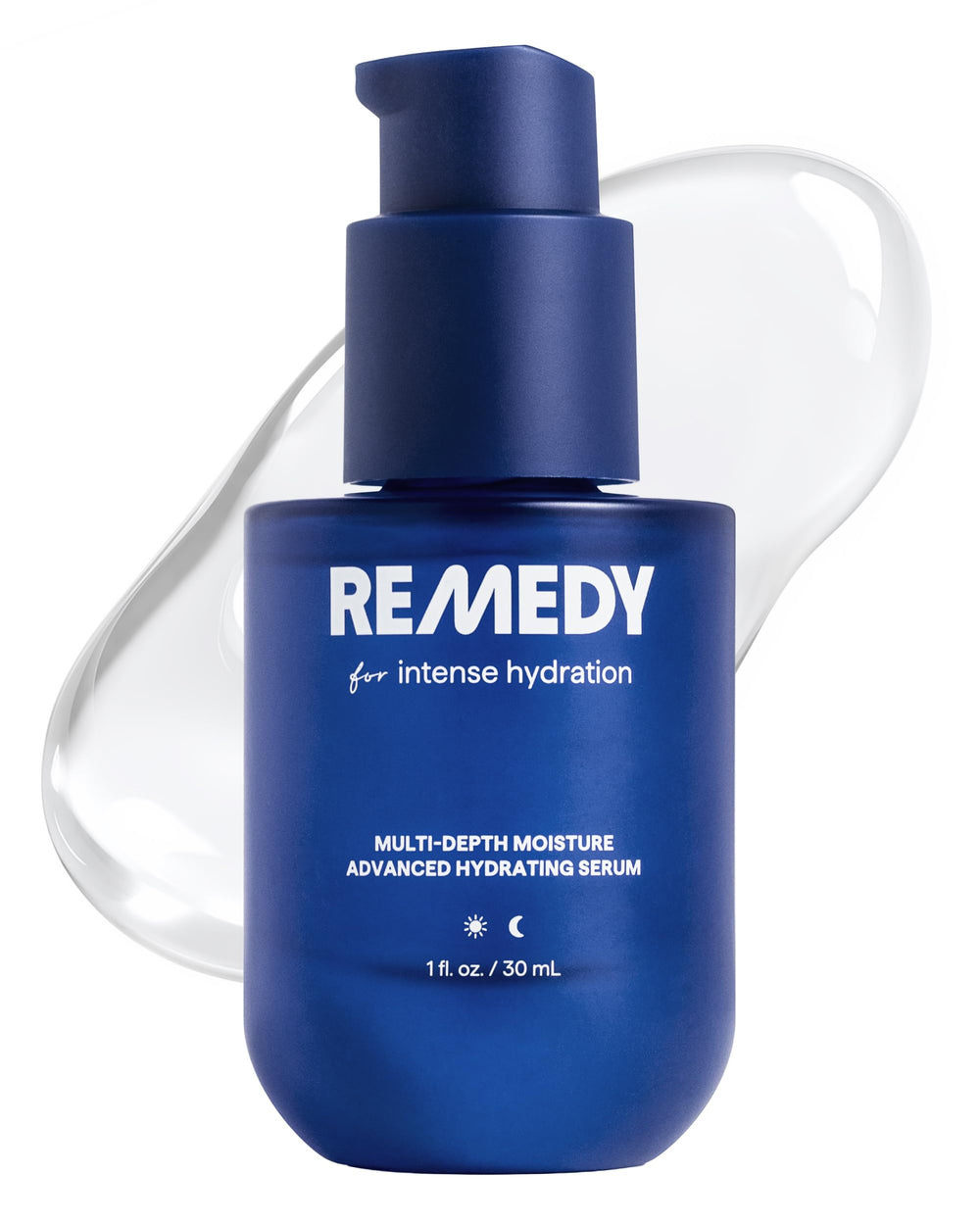 Remedy Science front packaging showing clean serum bottle and branding benefit visible hydration
