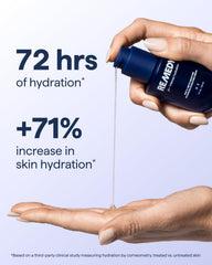Remedy Science serum texture on skin showing quick-absorbing silky finish and smooth feel