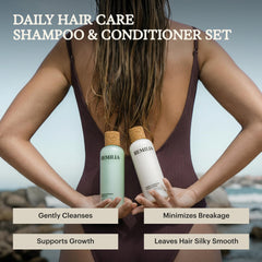 Remilia Hair back label detail, displays ingredient highlights and usage benefits