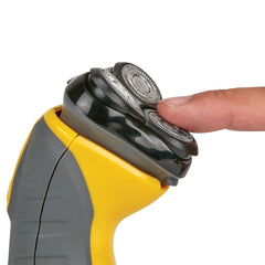 Remington 5100 dual-track blades detailed macro shot showing increased cutting surface for speed