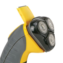 Remington 5100 stubble attachment snapped on demonstrating quick style conversion benefit