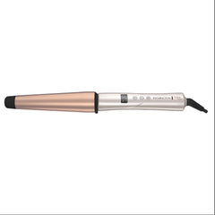 Remington barrel close-up showing argan oil and keratin infusion for smoother shine
