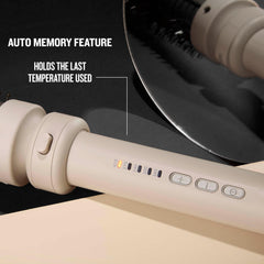Remington hot air brush attachment in use creating smooth volume and reduced frizz