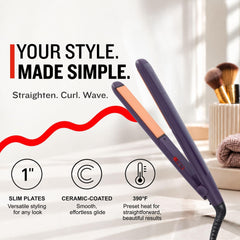 Remington ceramic plates close-up for smooth glide and even heat